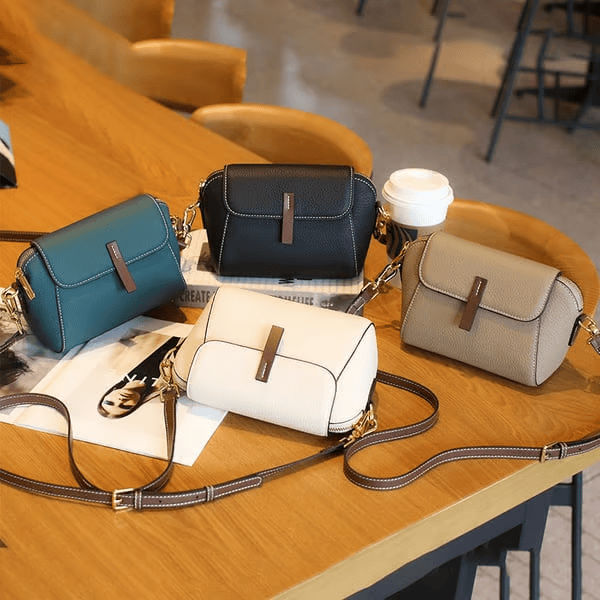 Crossbody Leather Bag 'Simone'™ | Stilig skulderveske