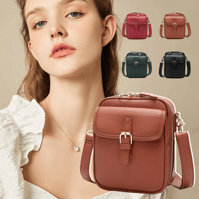 Crossbody Leather Bag 'Vienna'™ | Stilig skulderveske