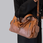Chic Leather Bag 'Madison'™ | Stilig skulderremveske