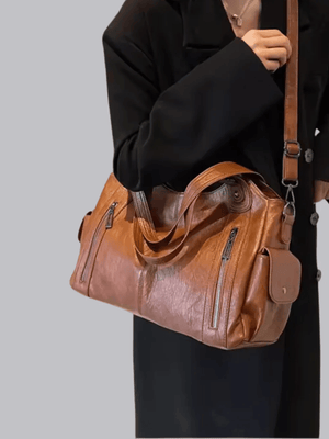 Chic Leather Bag 'Madison'™ | Stilig skulderremveske