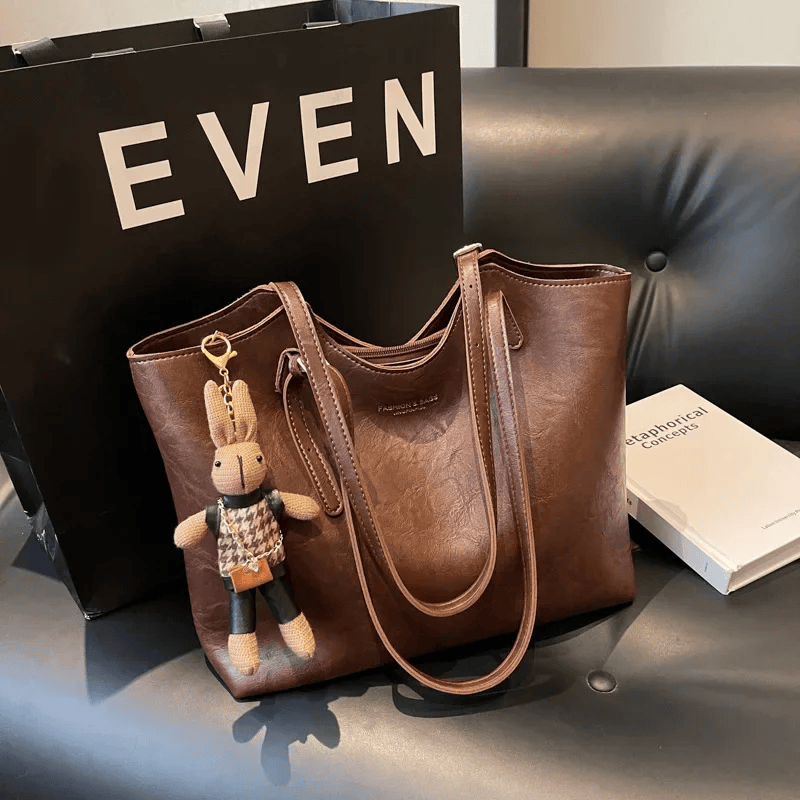 Eco Chic Leather Bag 'Georgia'™ | Elegant veske med stor kapasitet