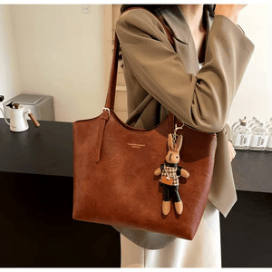 Eco Chic Leather Bag 'Georgia'™ | Elegant veske med stor kapasitet