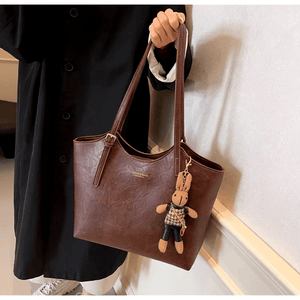 Eco Chic Leather Bag 'Georgia'™ | Elegant veske med stor kapasitet