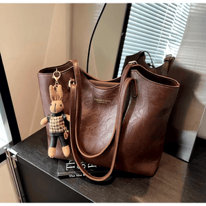 Eco Chic Leather Bag 'Georgia'™ | Elegant veske med stor kapasitet