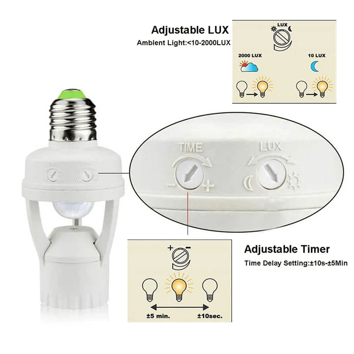 Ultra Smart Motion Lamp Holder™ | Lampeholder med bevegelsessensor