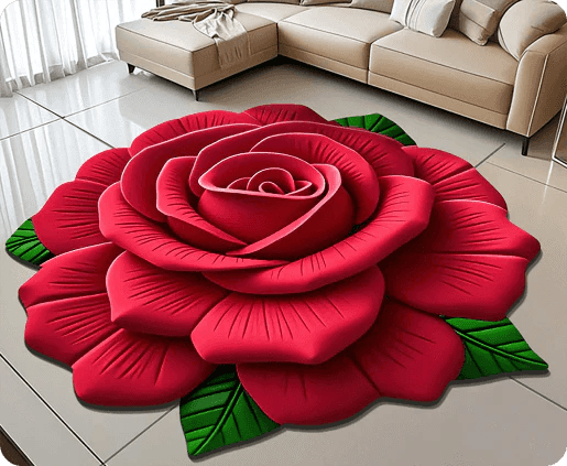 Floral 3D Fast Drying Diatomite Mat™ | Sklihemmende matte for gulv og bad