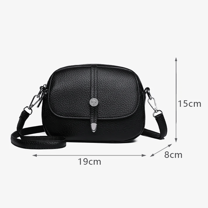 Crossbody Leather Lightweight Bag 'Aurora'™ | Stilig skulderveske