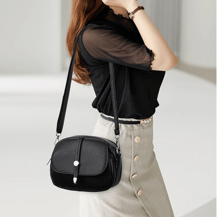 Crossbody Leather Lightweight Bag 'Aurora'™ | Stilig skulderveske