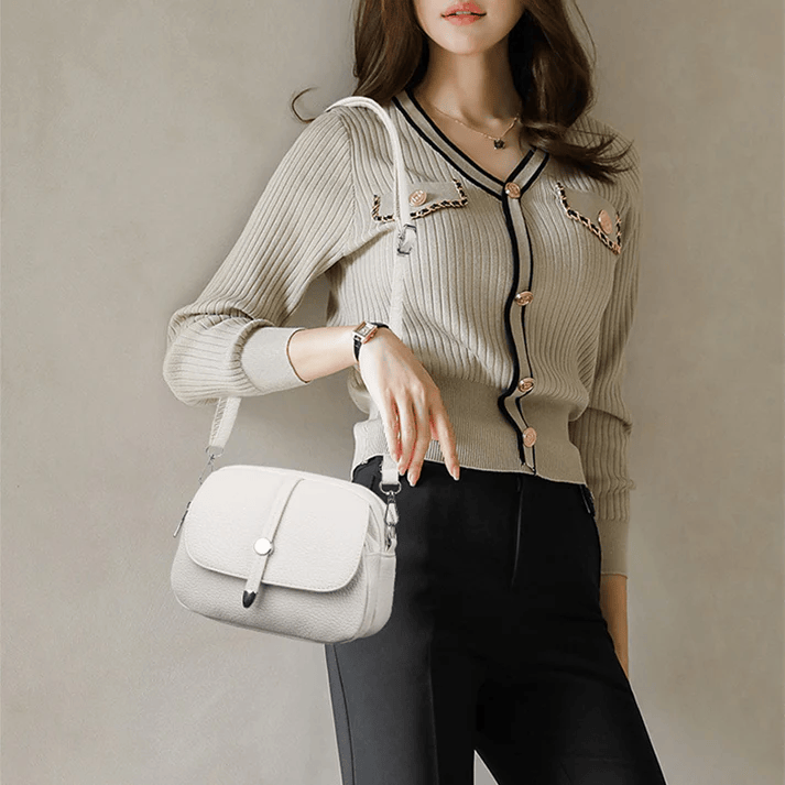 Crossbody Leather Lightweight Bag 'Aurora'™ | Stilig skulderveske