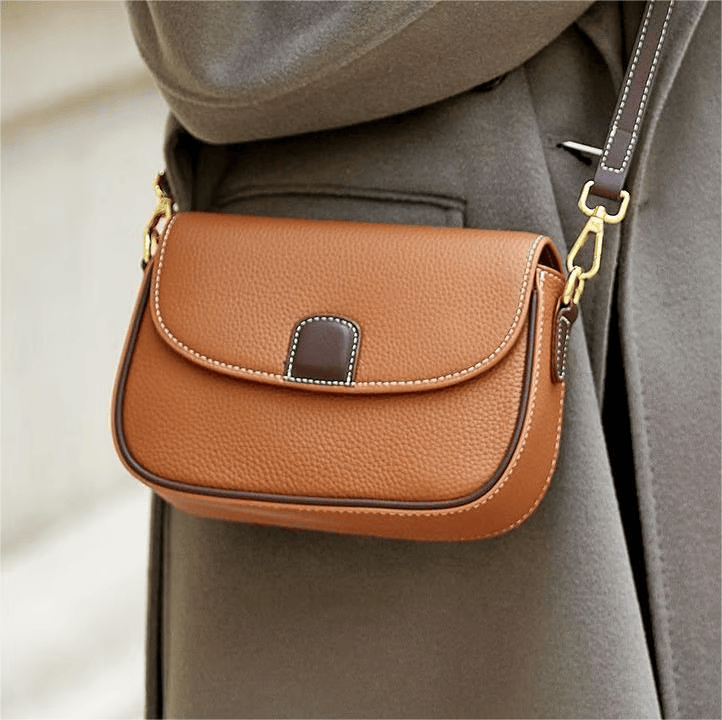 Crossbody Leather Bag 'Eloise'™ | Stilig skulderveske