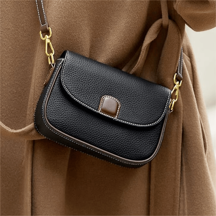 Crossbody Leather Bag 'Eloise'™ | Stilig skulderveske