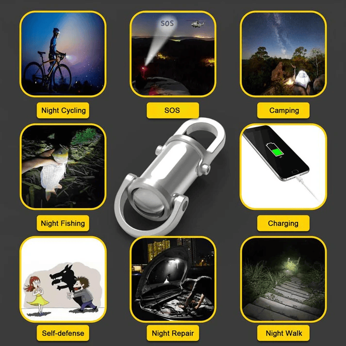 1200LM Ultra Bright Mini Keychain Flashlight™ | Vanntett mini lommelykt