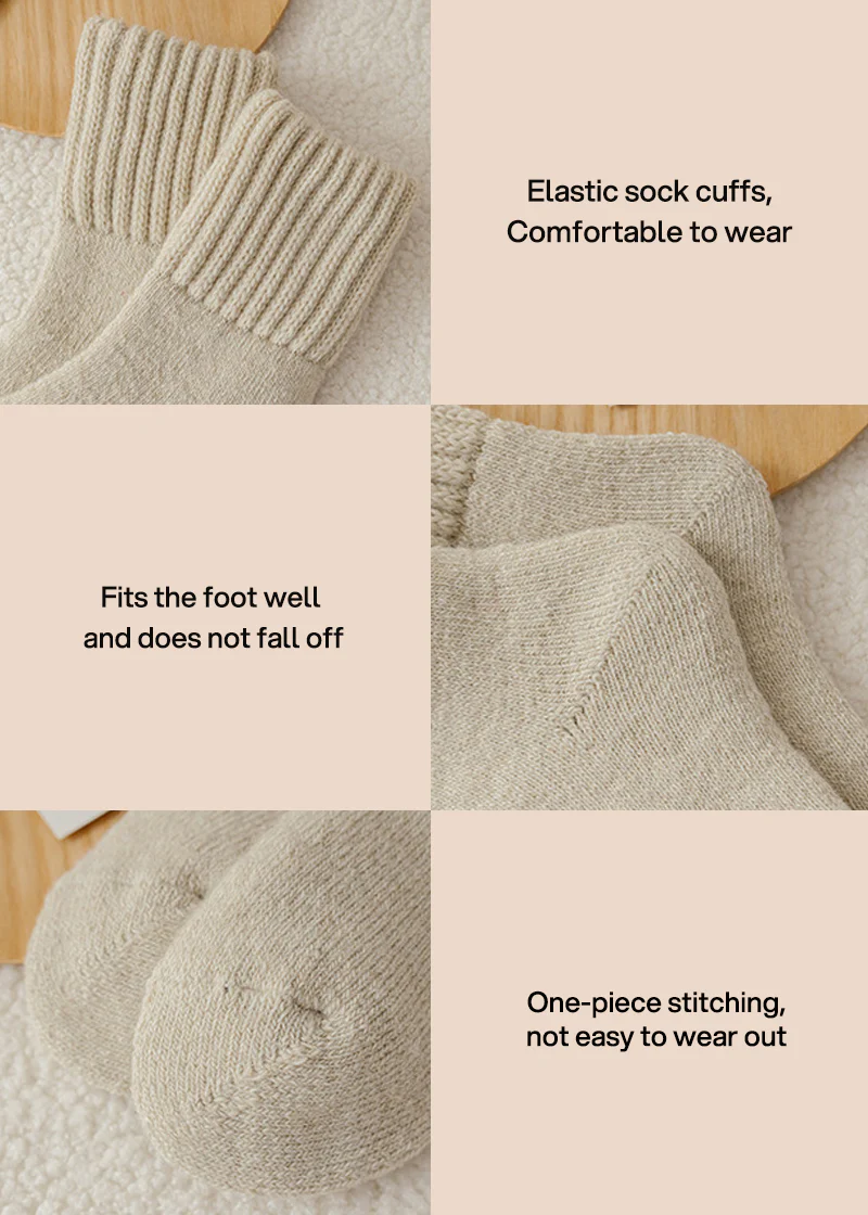 Cozy Ribbed Fleece Lined Crew Socks™ | Høst- og vintersokker