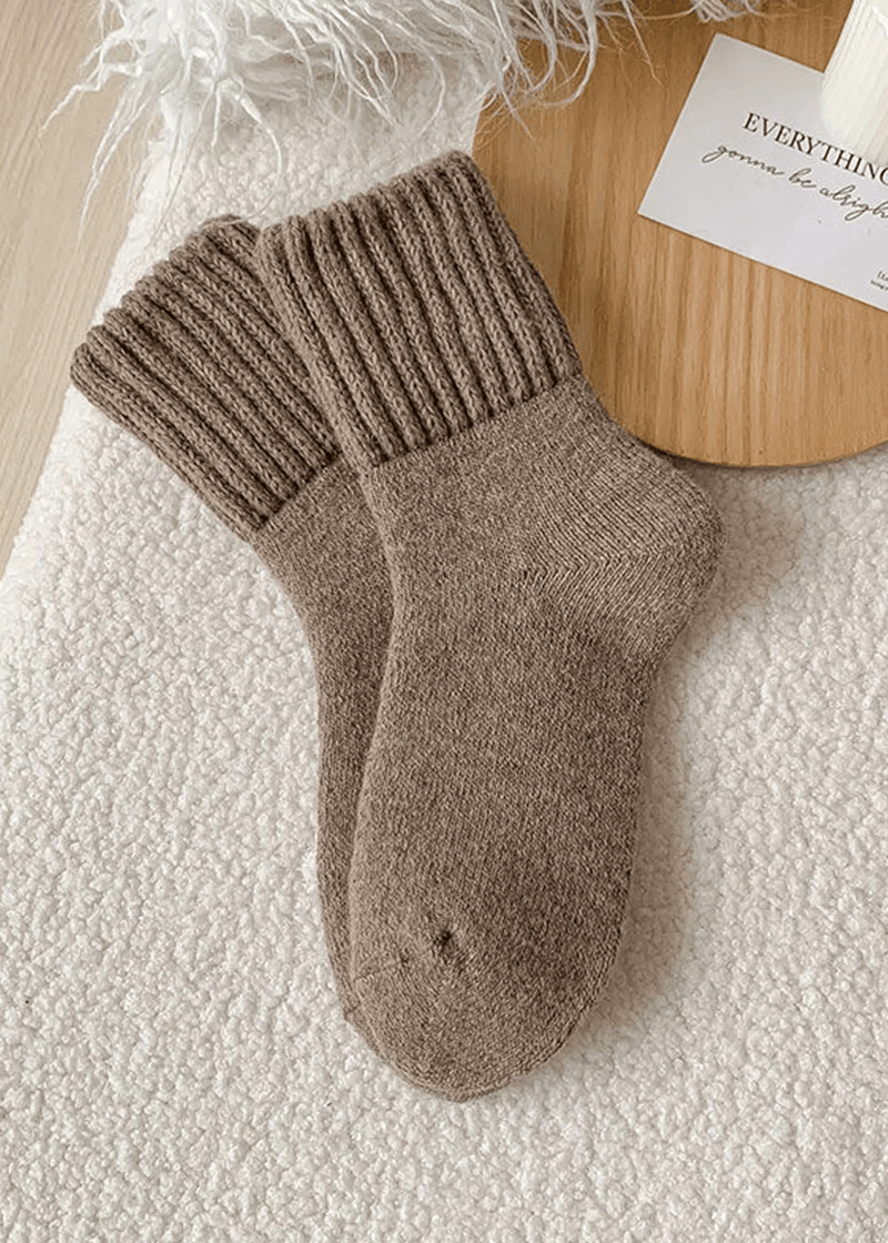 Cozy Ribbed Fleece Lined Crew Socks™ | Høst- og vintersokker