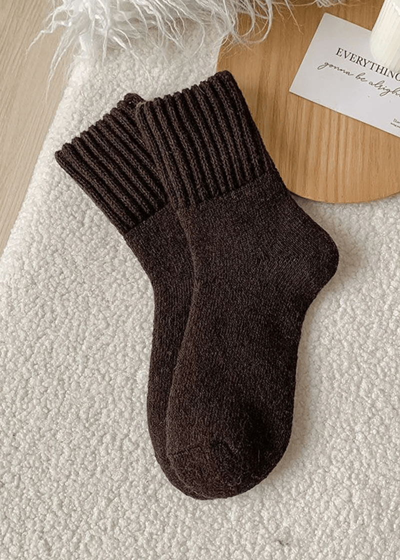 Cozy Ribbed Fleece Lined Crew Socks™ | Høst- og vintersokker