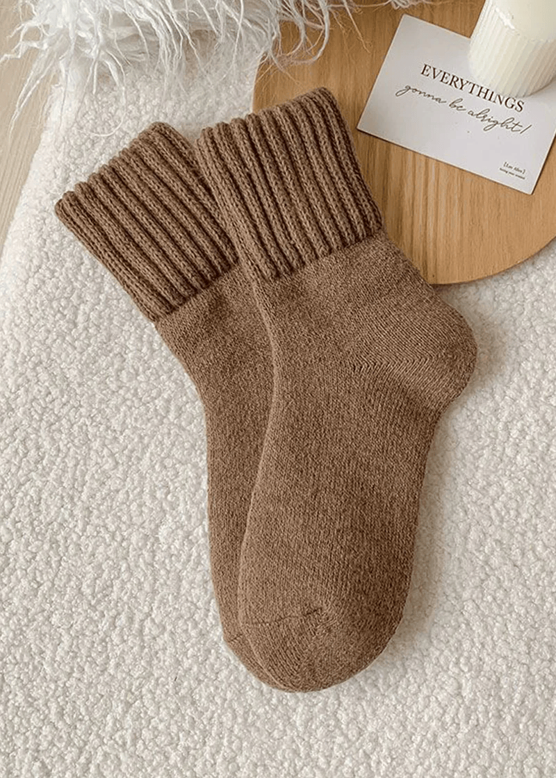 Cozy Ribbed Fleece Lined Crew Socks™ | Høst- og vintersokker