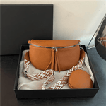 Crossbody Leather Bag ‘Ambre’™ | Stilig skulderveske