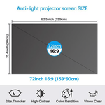 Anti-Light 4K Projector Screen (16:9)™ | For best mulig bildekvalitet!