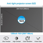 Anti-Light 4K Projector Screen (16:9)™ | For best mulig bildekvalitet!