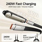 2-in-1 240W Fast Charging Phone Holder + Cable™ | Lad smartere, ikke raskere!