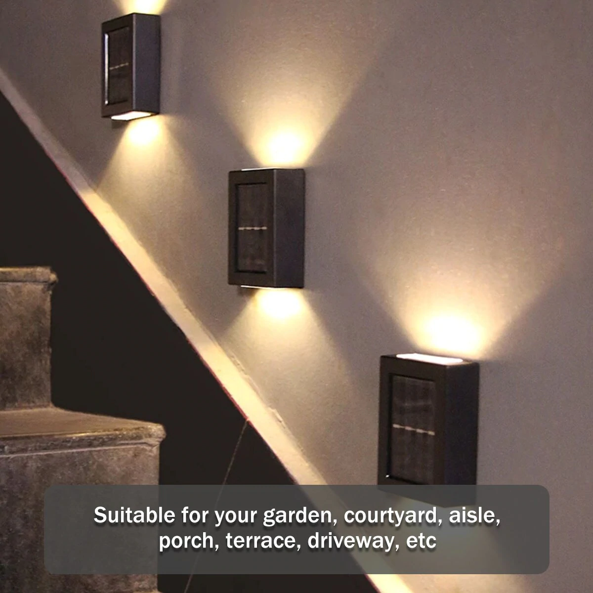 4x Solar Patio Wall Lights™ | Automatiske hagelamper
