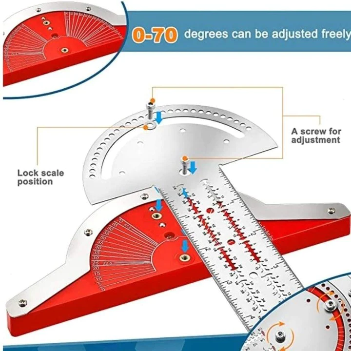 Ultra Accurate Ruler™ | Justerbar kantlinjal for trebearbeiding